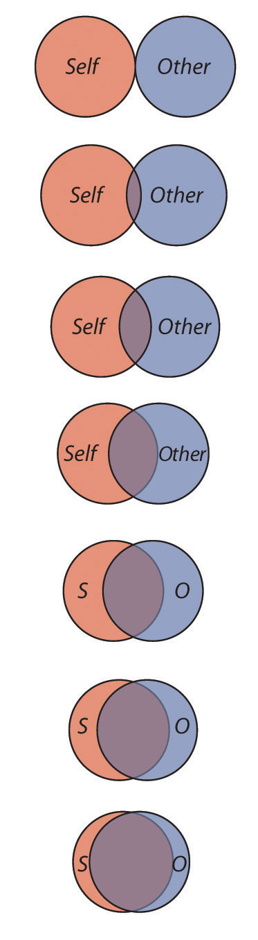 This measure is used to determine how close two partners feel to each other. The respondent simply circles which of the figures he or she feels characterizes the relationship.