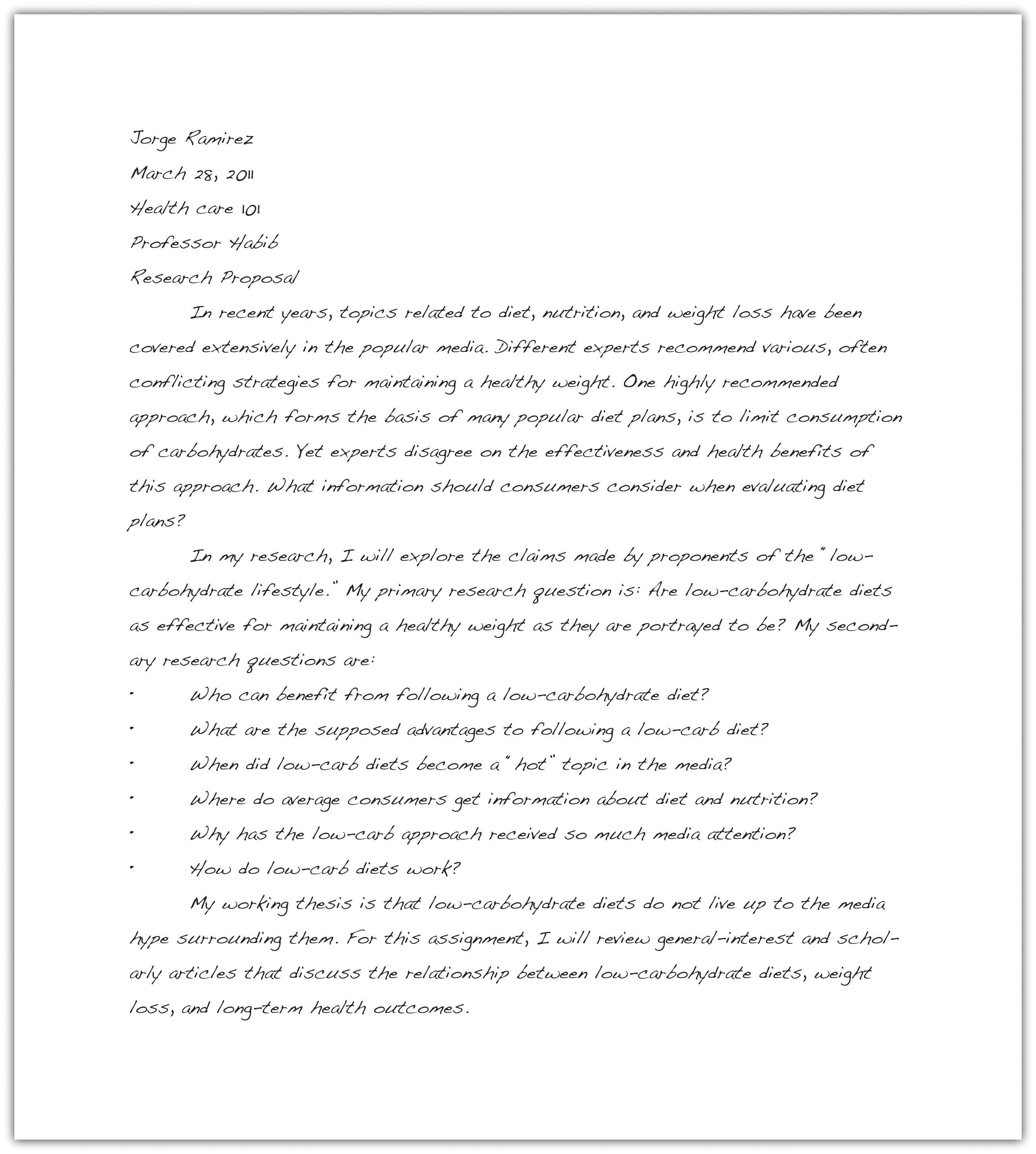 Proposal For A Research Project - How to Write an Essay Proposal | Synonym