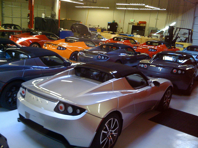 A dealership full of cars