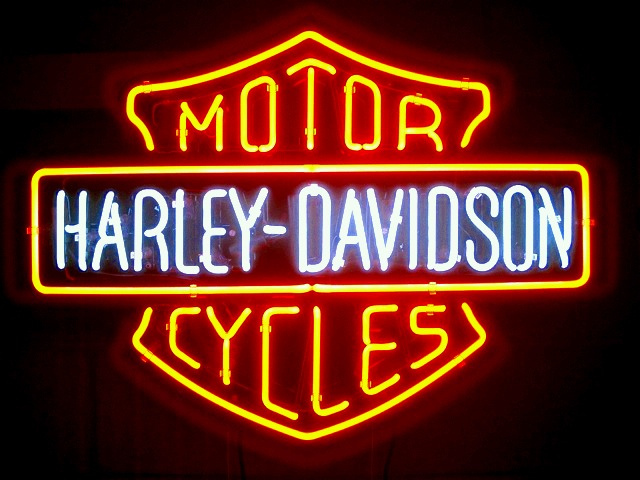 Harley-Davidson neon sign