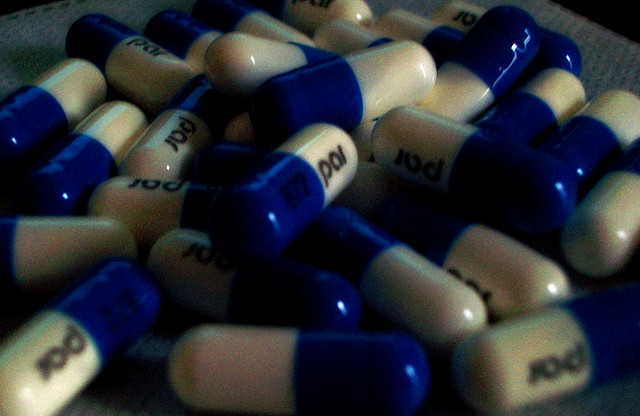 A pile of Fluoxetine pills