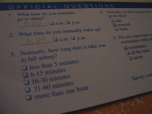 A sleep survey