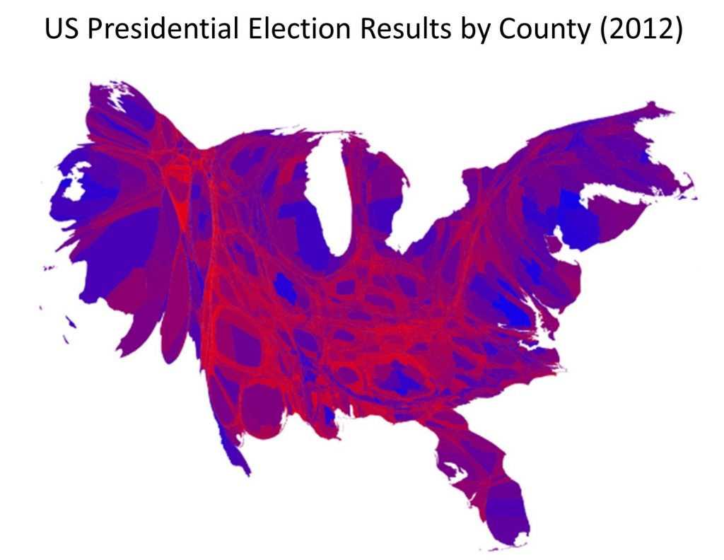 Election cartogram