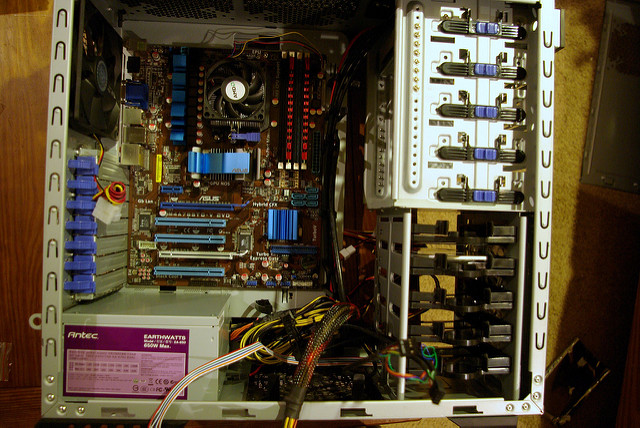 Internal components of a computer