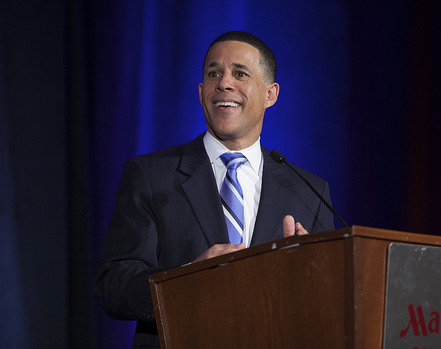 Lt. Governor Anthony Brown bring greetings to the 13th Annual House of Ruth Spring Luncheon. by Brian K. Slack at Baltimore, MD