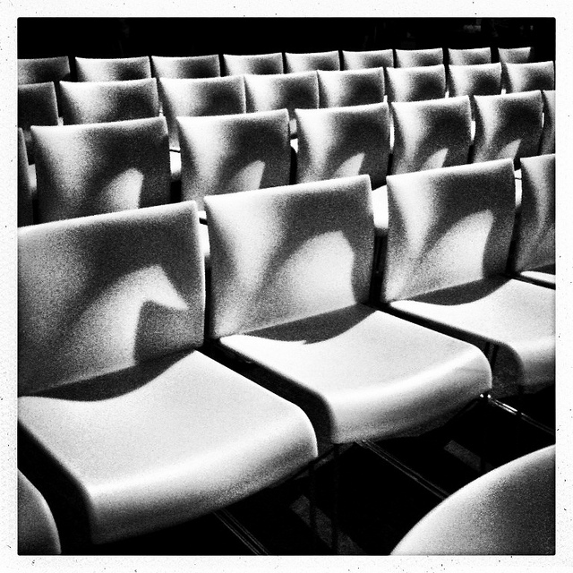 Empty seats in an auditorium