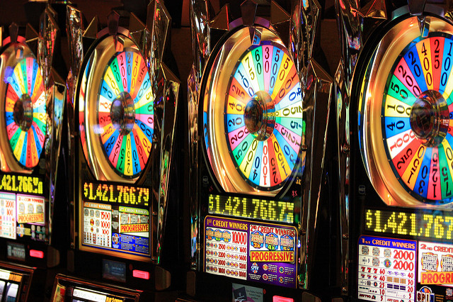 Wheel of Fortune slot machines at the Hard Rock Casino