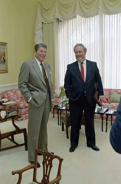 Robert Bork with President Ronald Regan