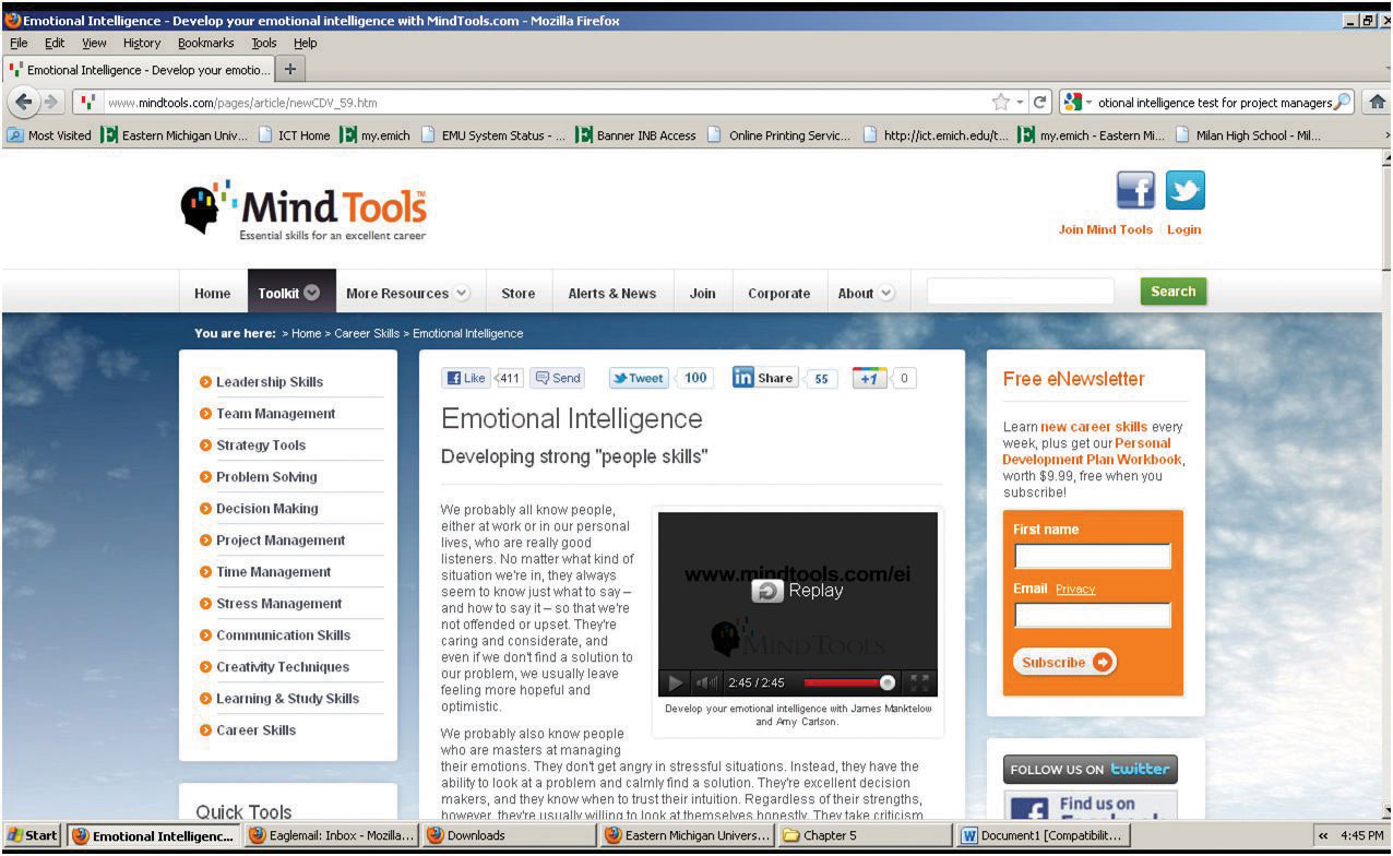 Mind Tools homepage