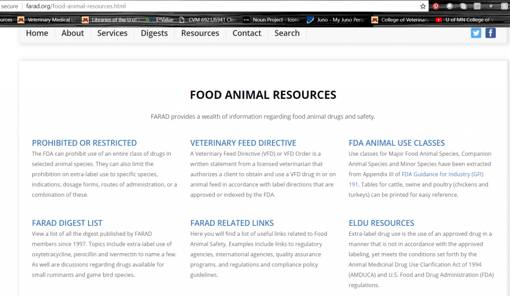 FARAD resources page