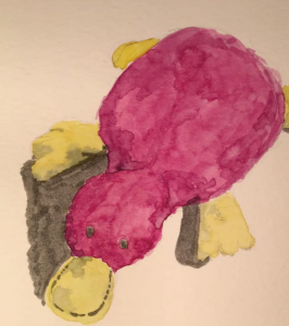 Illustration of a stuffed platypus