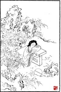 Woodblock print illustrating ch.62 of novel