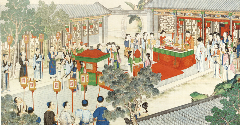 Sun Wen painting of The Wedding Scene