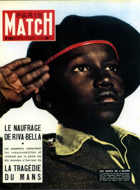 Paris match cover showing Algerian child soldier