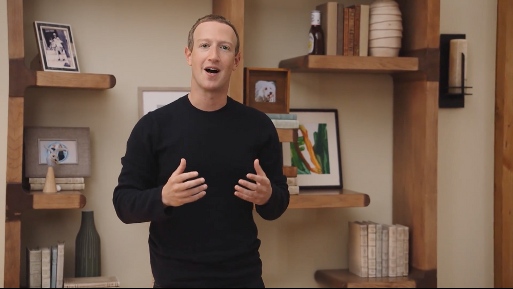 screenshot from video of Mark Zuckerberg discussing Sweet Baby Ray's