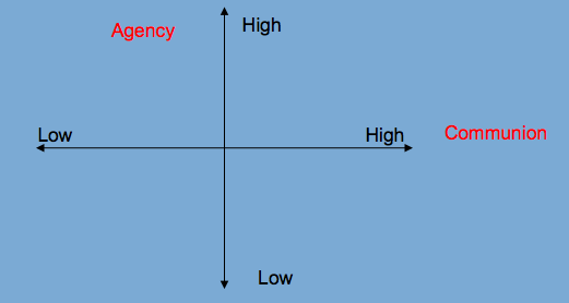 Agency and communion dimensions held by each actor in an interpersonal relationship (Wiggins, 1991).