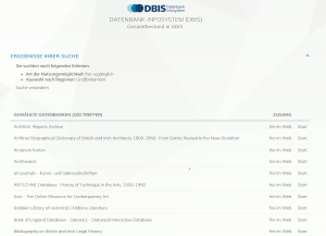 Fig. 1. Author generated screenshot "Datenbankinfosystem DBIS," (Databasefinder), accessed March 26, 2024, https://dbis.ur.de//fachliste.php?lett=l.