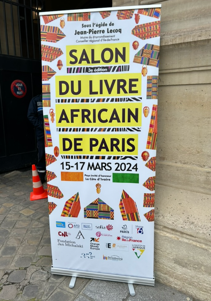 Fig. 5. Manuel Ostos, personal photo, Publicity Poster for Salon du livre africa de Paris (2024)