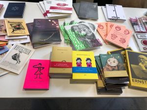 Figure 2: Books on display at Alterlibro, a mini independent book fair in Madrid, by Claude Potts, CC BY-NC-SA 2.0
