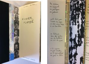 Figure 3: Artist book by Michel Butor and Bertrand Dorny, Fichier flambé. Paris, 1997.