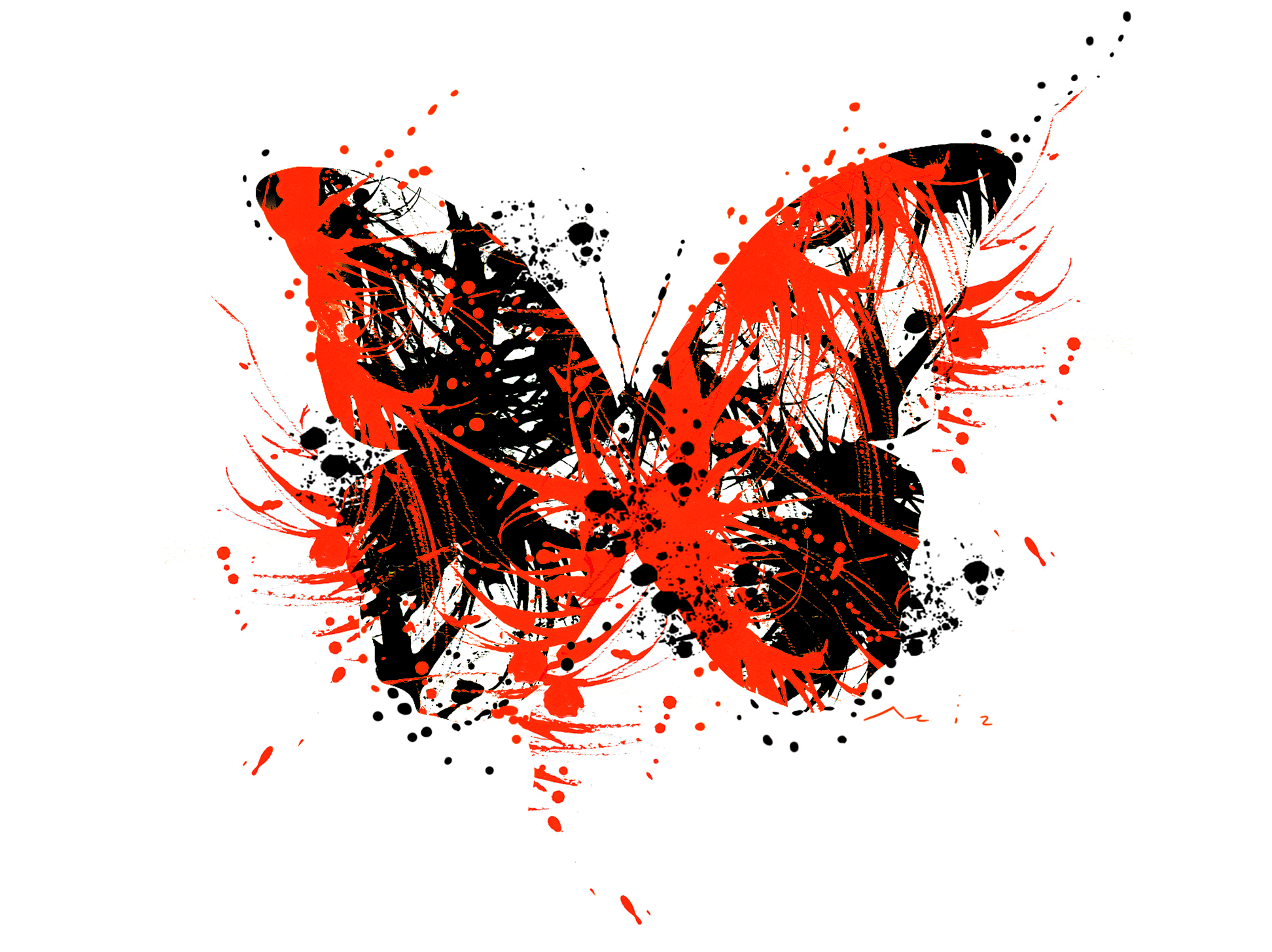 Una pintura de una mariposa