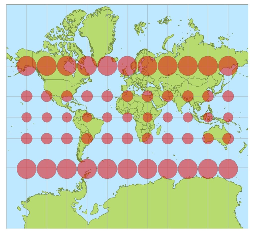 Mercator distortion