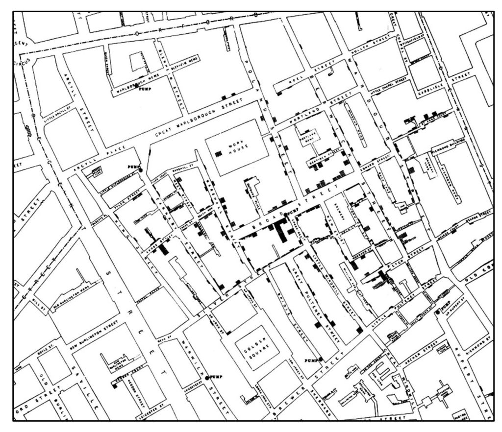 One to one cholera map