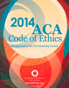 Cover of ACA Code of Ethics (2014)