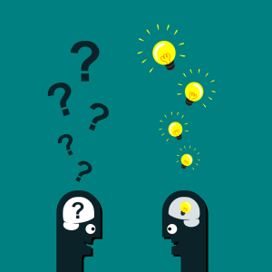 Two indviduals thinking